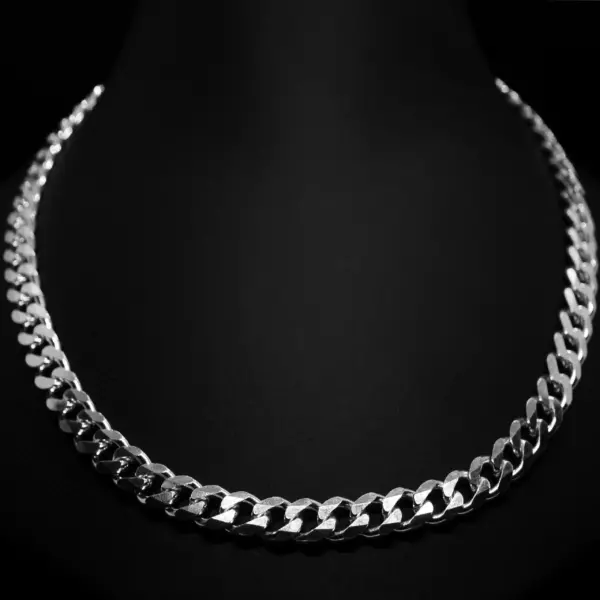 Srebrna Muska Ogrlica - Cuban Link različitih debljina i širina.