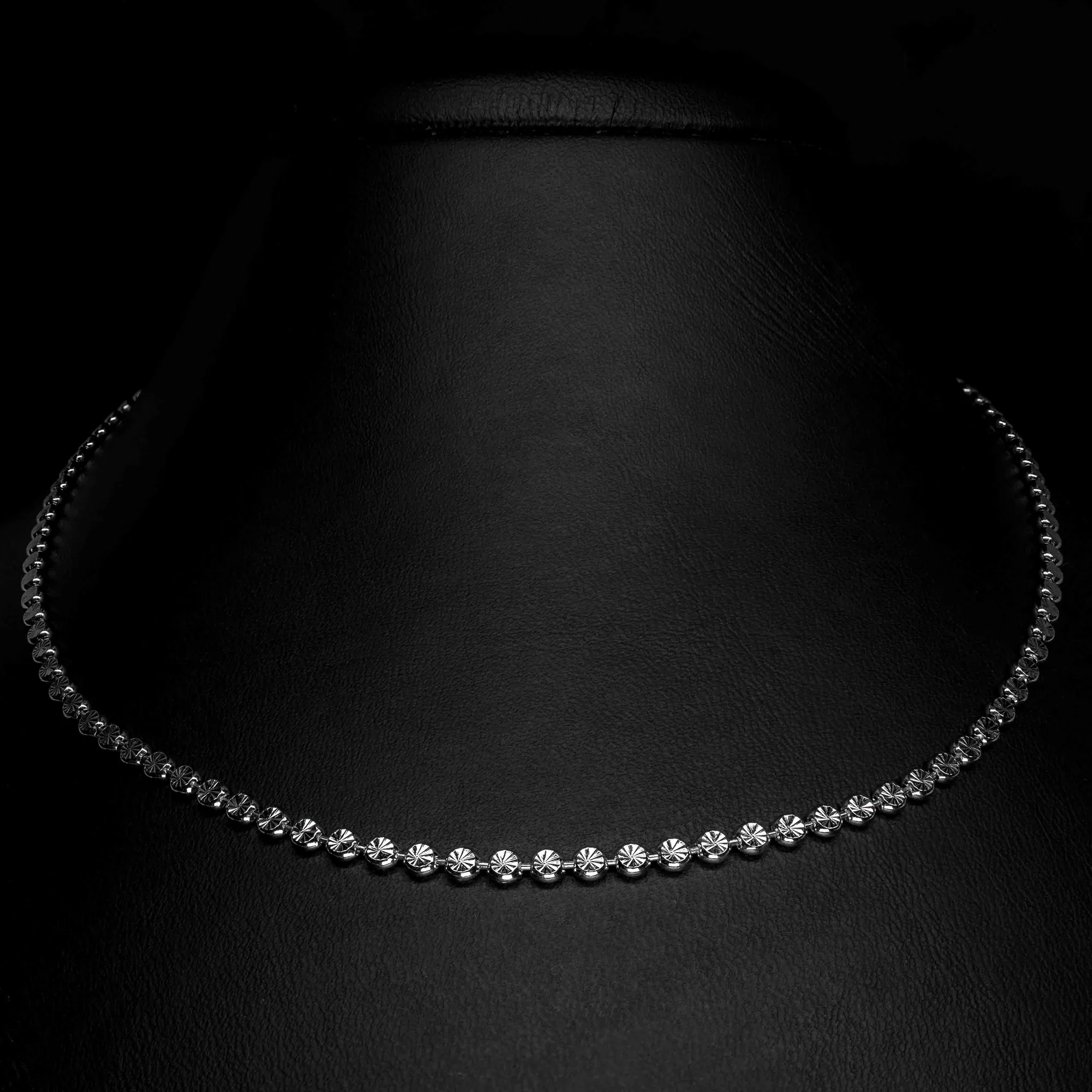 Srebrna ogrlica Details Circles od 925 srebra i rodijuma, 2.5mm, dužina 32-40cm, idealna za svečane prilike