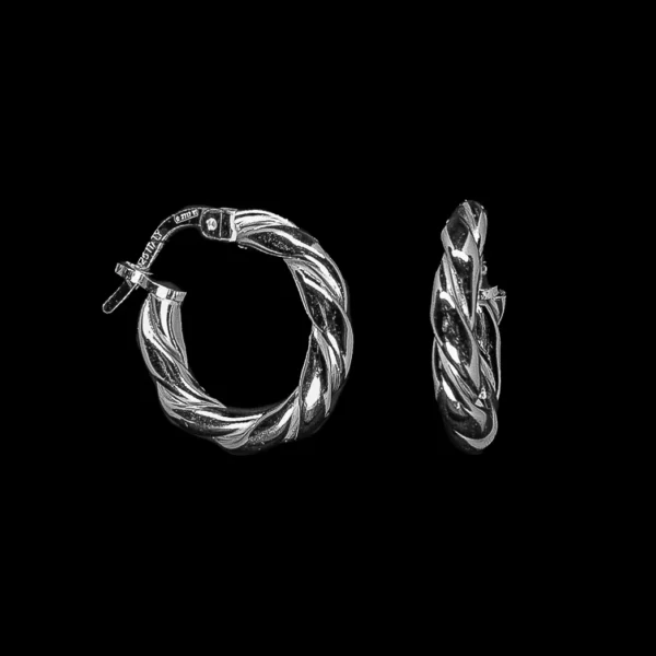 Eternal Twist Alke Srebrne Eternal Twist - alke od 925 srebra i rodijuma - glavni prikaz | Statement Srebro Beograd